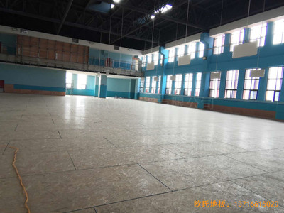 江西城西橋小學A區體育館運動地板安裝案例