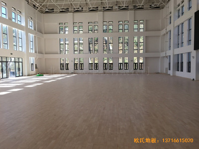 河南南陽南召縣天池電站運動館體育地板鋪設案例