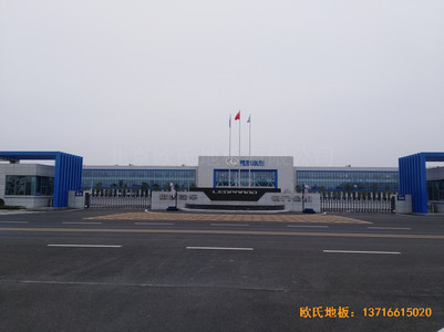 湖北獵豹汽車產業園運動館運動木地板安裝案例