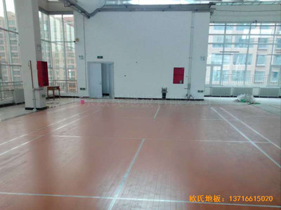 甘肅天水清水縣農業學院籃球館體育木地板安裝案例