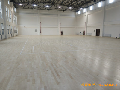 西安63751部隊籃球館體育木地板施工案例