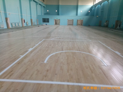 鄭州棗莊熱力分公司體育館體育木地板鋪設案例
