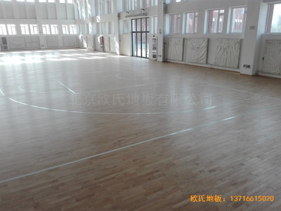 銀川北塔中學籃球館體育木地板鋪設案例