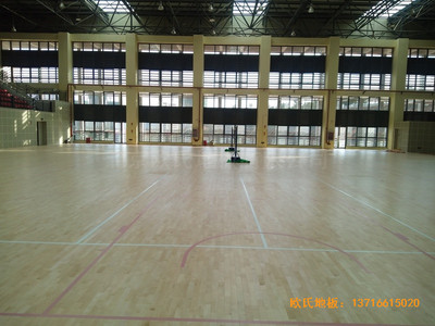 云南滇西技術大學總部籃球館運動地板施工案例