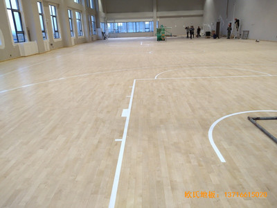 內蒙古通遼富力城籃球館運動木地板施工案例
