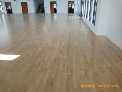 寧波至城學校籃球館運動木地板安裝案例