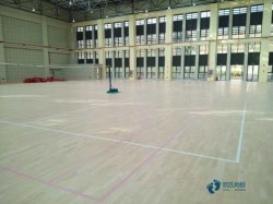 懸浮體育籃球木地板施工隊