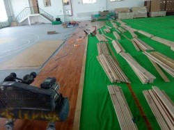 懸浮式運動籃球地板施工隊